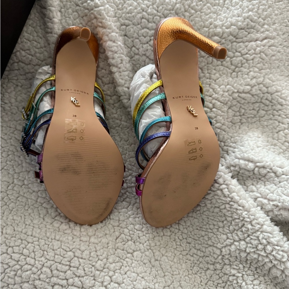 Kurt Geiger Women's Multicolor Strappy Heels - Picture 6 of 7